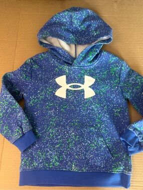 UNDER ARMOUR‎ 4T Hoodie, Pullover, Sweatshirt, Blue/Green speckled